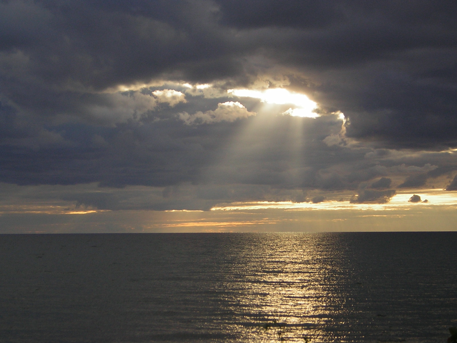 Sun breaking through the clouds